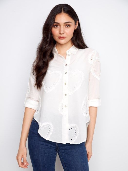 Textured Heart Blouse