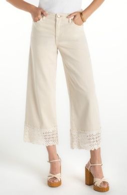 Stride Wide Leg w/ Lace Trim 27" inseam