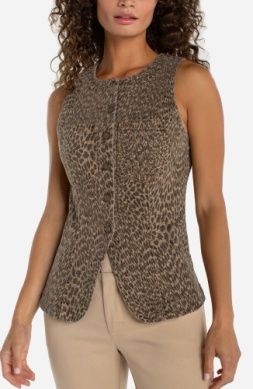 Crew Neck Split Front Vest