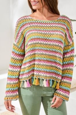 Sweater with Tassel Trim