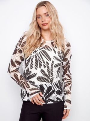Printed Fishnet Hoodie