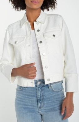 Cropped Jacket w/Bracelet Length Cuffed Sleeve