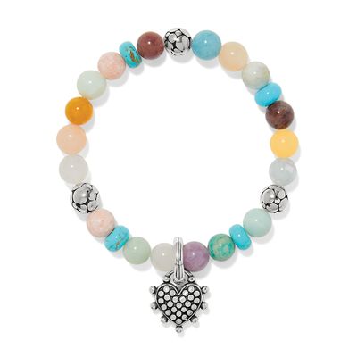 Pebble Sweet Hearts Charm Stretch Bracelet