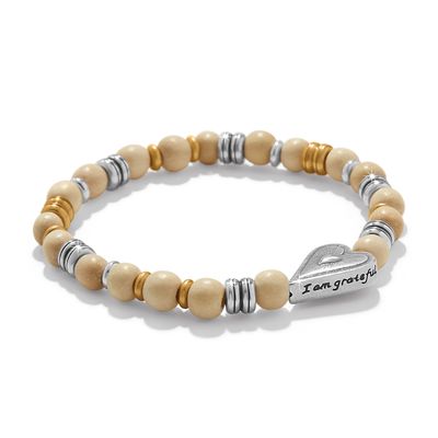 Love Messages I Am Grateful Stretch Bracelet