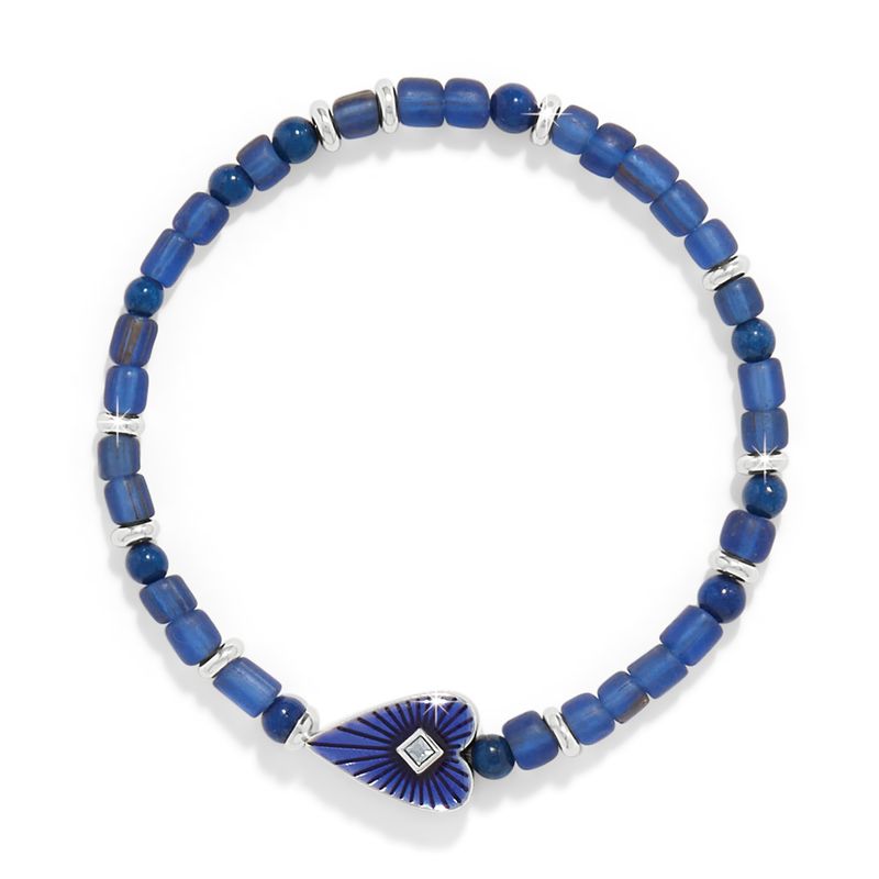 Love Messages B You Blue Stretch Bracelet