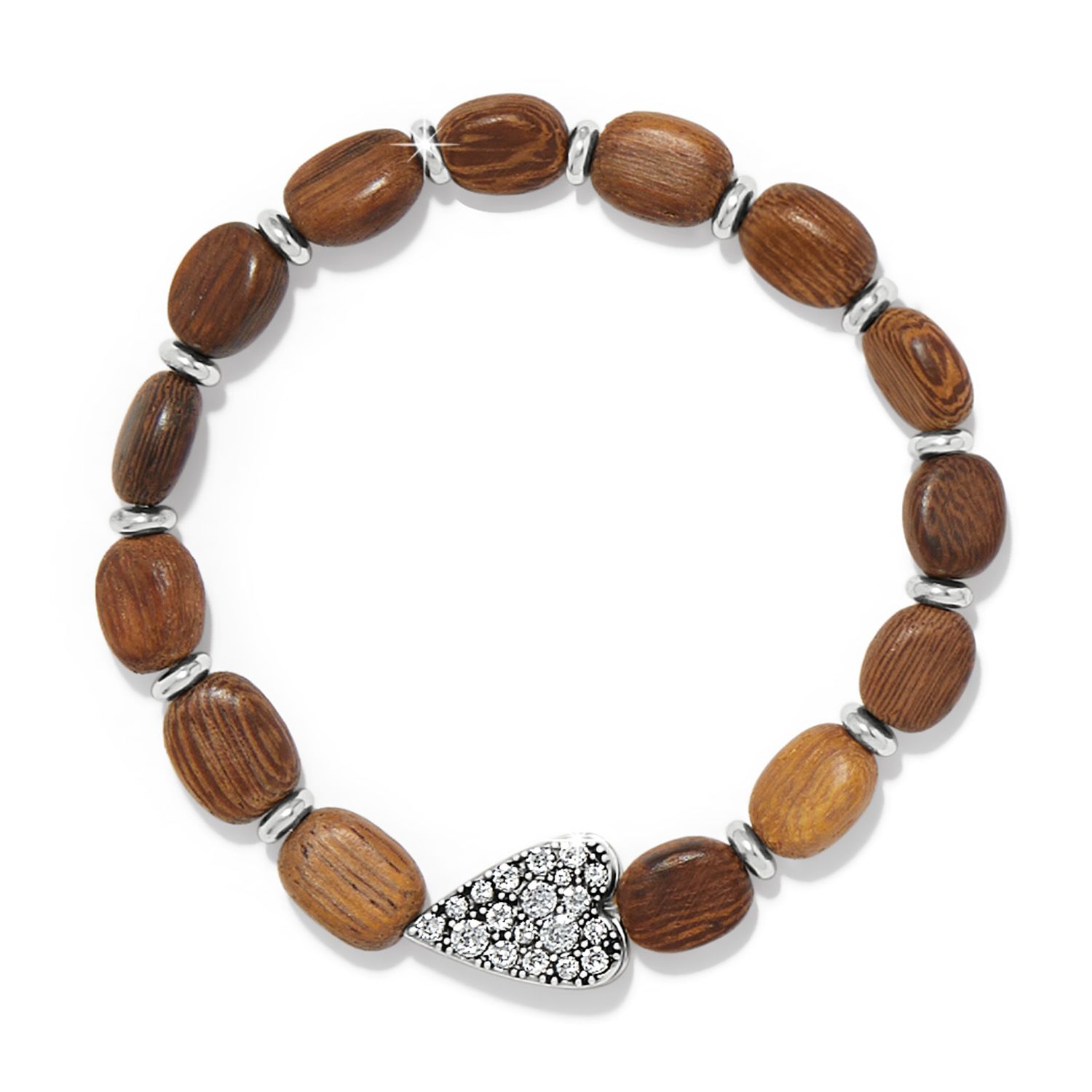 Love Messages B Love Wood Stretch Bracelet