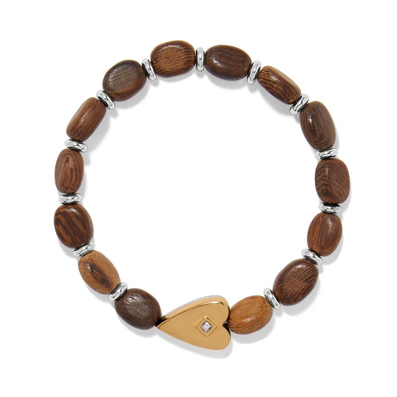 Love Messages B Love Wood Stretch Bracelet
