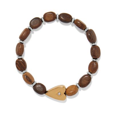 Love Messages B Love Wood Stretch Bracelet