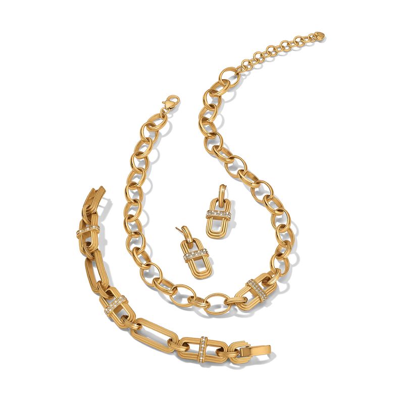 Meridian Aurora Link Short Necklace-Gold