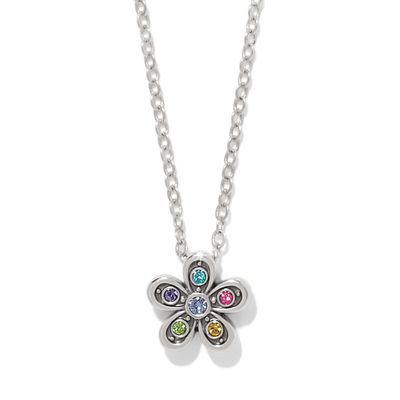 Enchanting Gem Flower Necklace