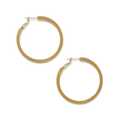 Meridian Eclipse Thin Large Hoop Earrings-Gold