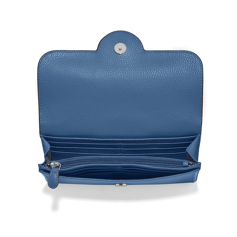 Cadiz Suede Large Wallet-Denim