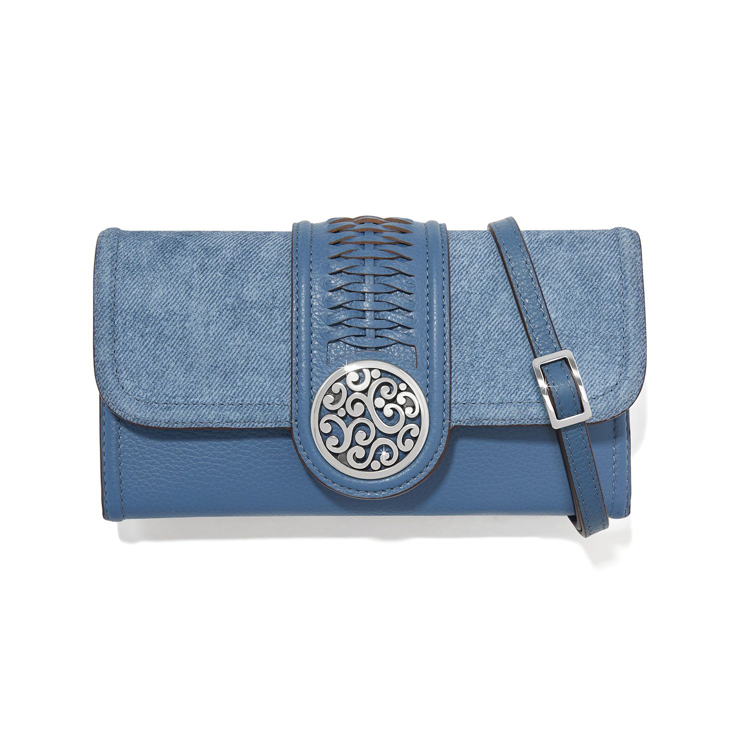 Cadiz Suede Large Wallet-Denim