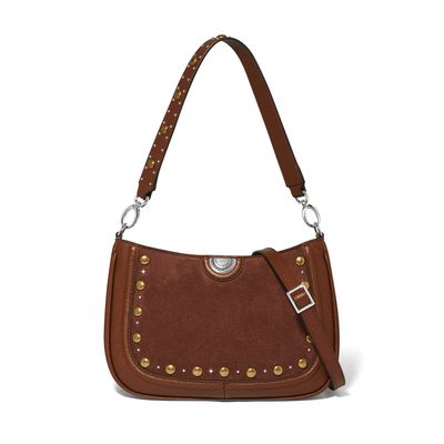 Fletcher Suede Convertible Shoulderbag-Bourbon