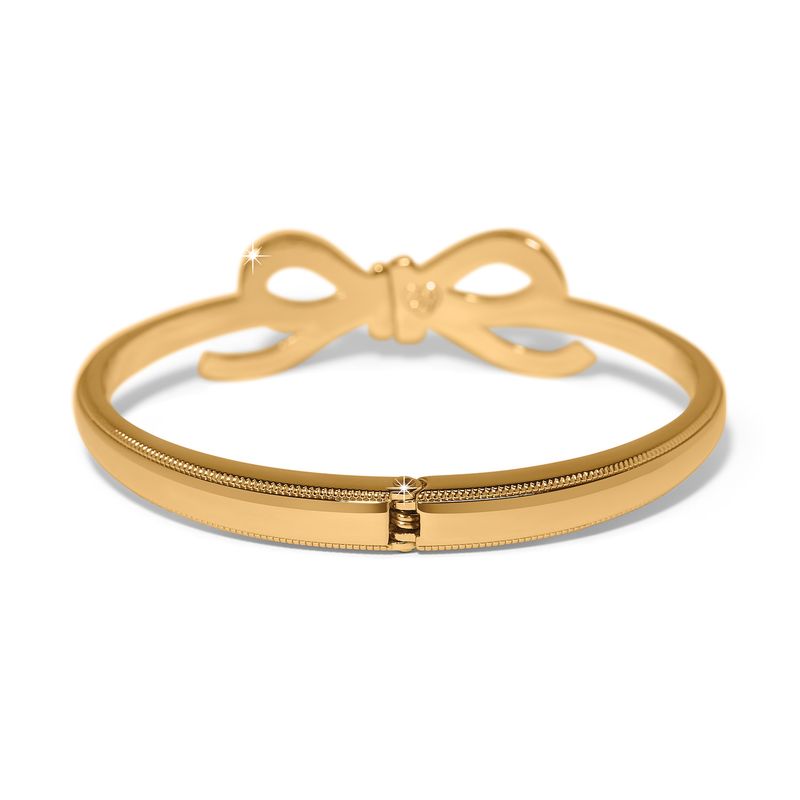 Illumina Bow Hinged Bangle-Gold