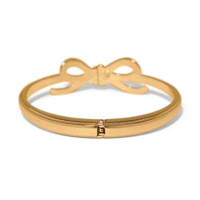 Illumina Bow Hinged Bangle-Gold