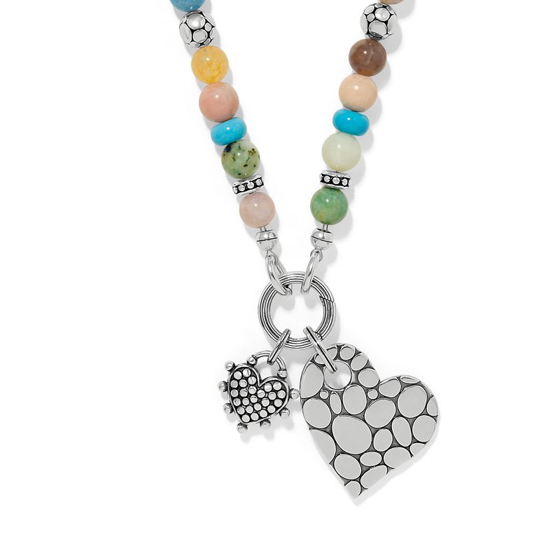 Pebble Sweet Hearts Token Charm Necklace