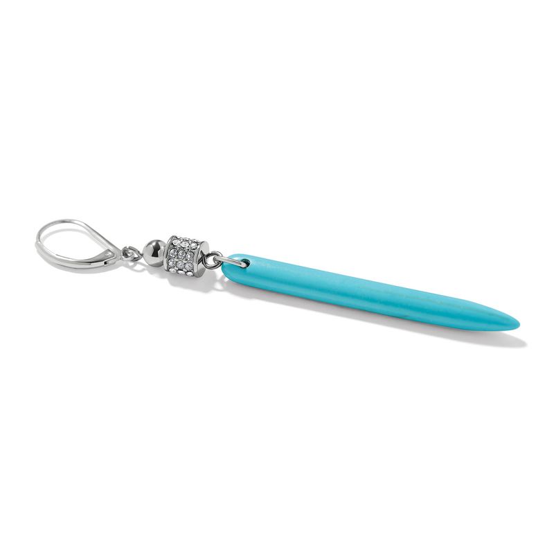 Meridian Petite Drop Leverback Earrings-Turquoise
