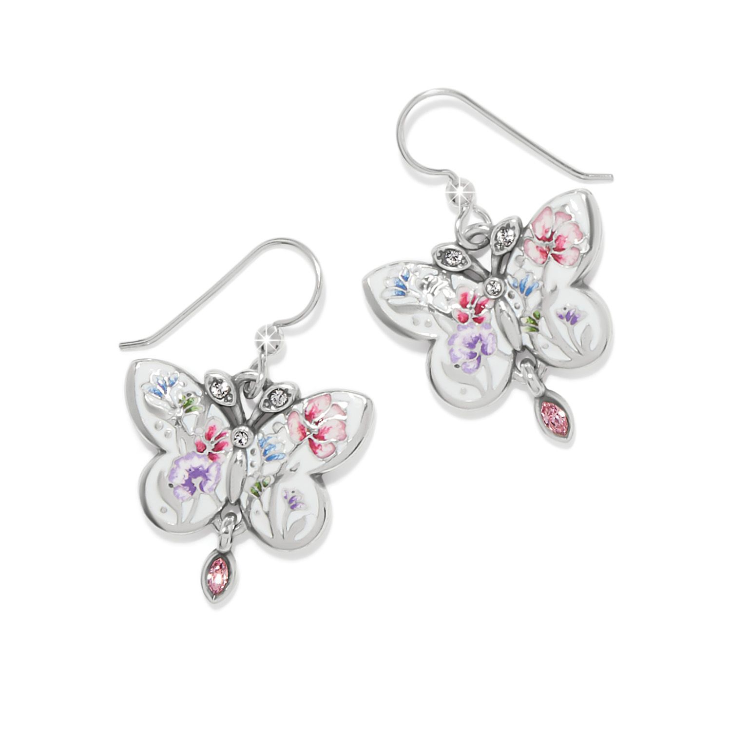 La Tulipe Butterfly French Wire Earrings