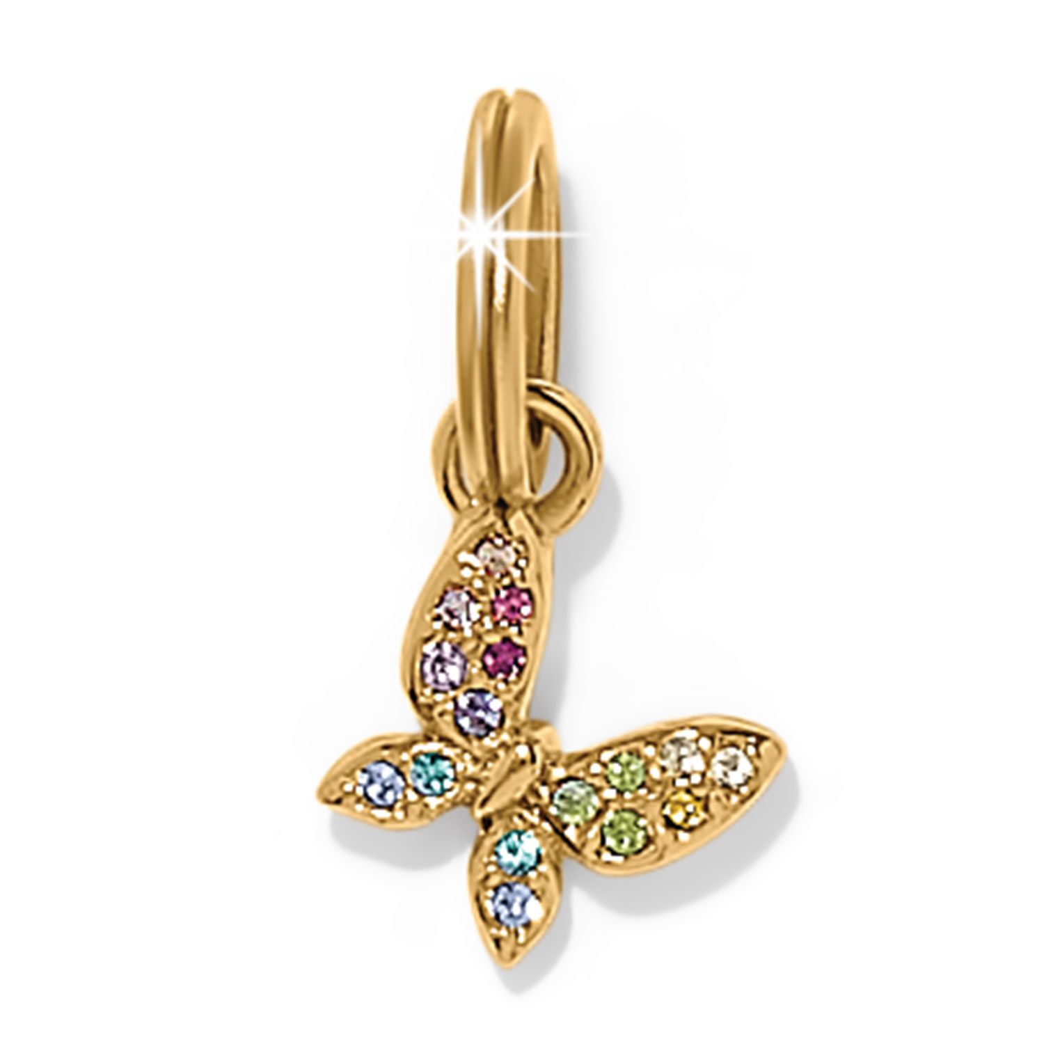 Enchanting Gem Butterfly Charm-Gold