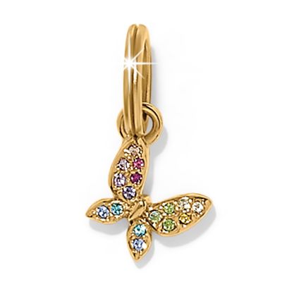 Enchanting Gem Butterfly Charm-Gold