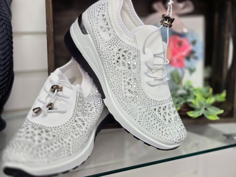 Wedge Crystal Sneaker