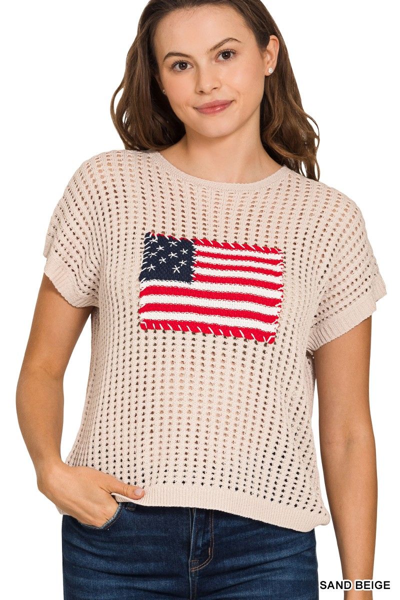 American Flag Sweater