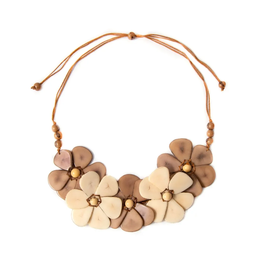 Rosalia Necklace-Cafe/Ivory