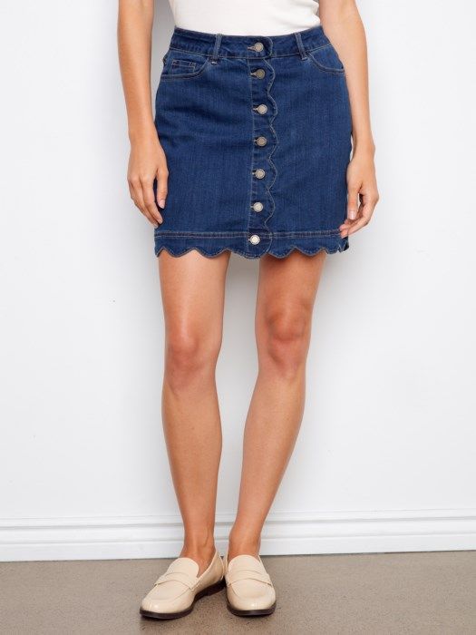 Scallop Hem Skort