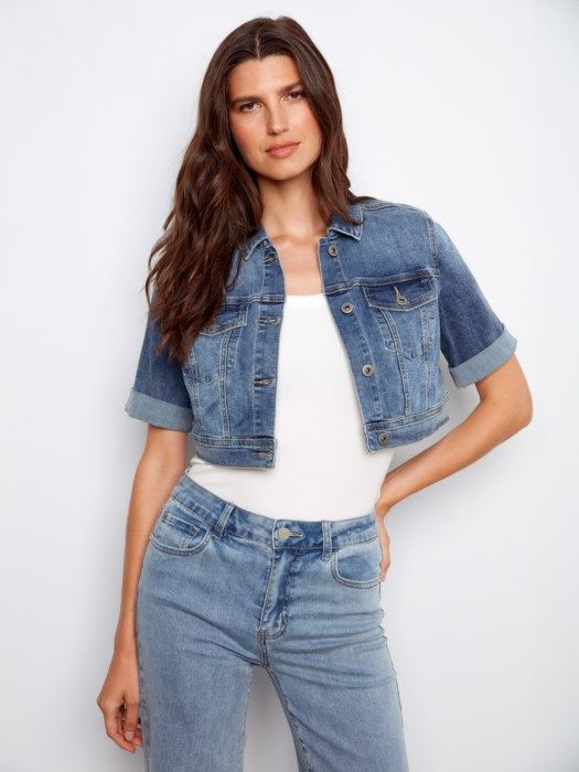Cropped Short Sleeve Jacket