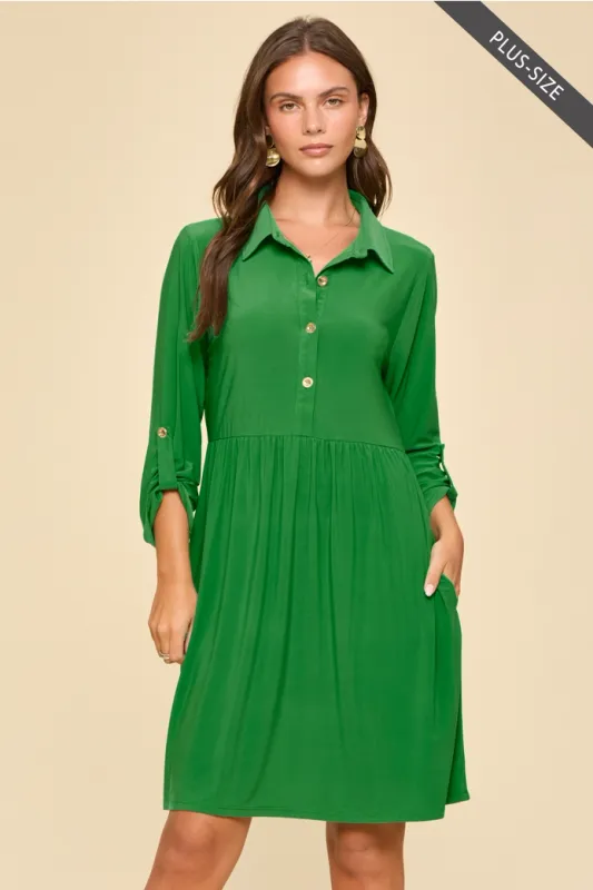 Collared Shirt Dress