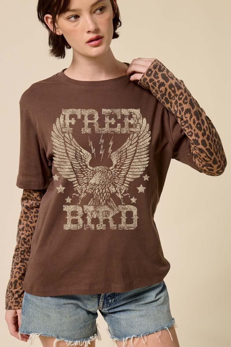 Free Bird Layered T-Shirt