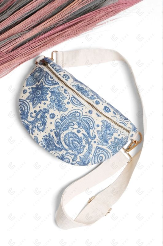 Patterned Crossbody Belt Bag