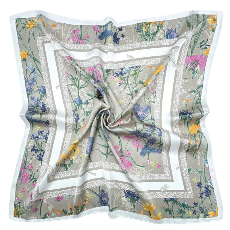 Garden Flower Square Scarf