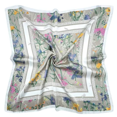 Garden Flower Square Scarf