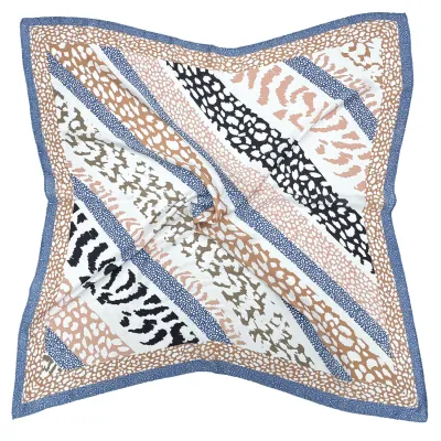 Leopard Stripes Square Scarf