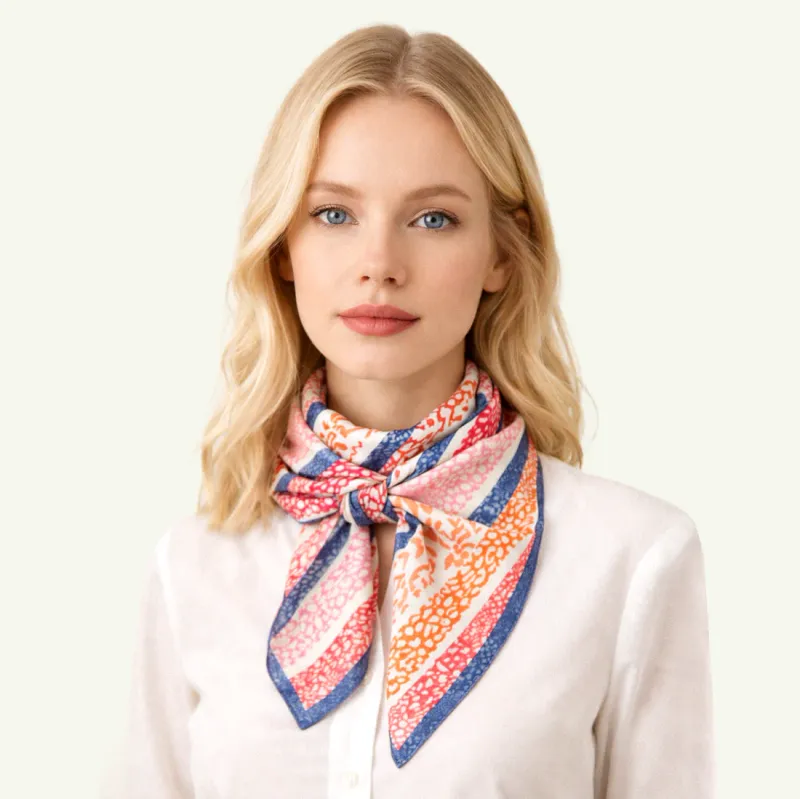 Leopard Stripes Square Scarf