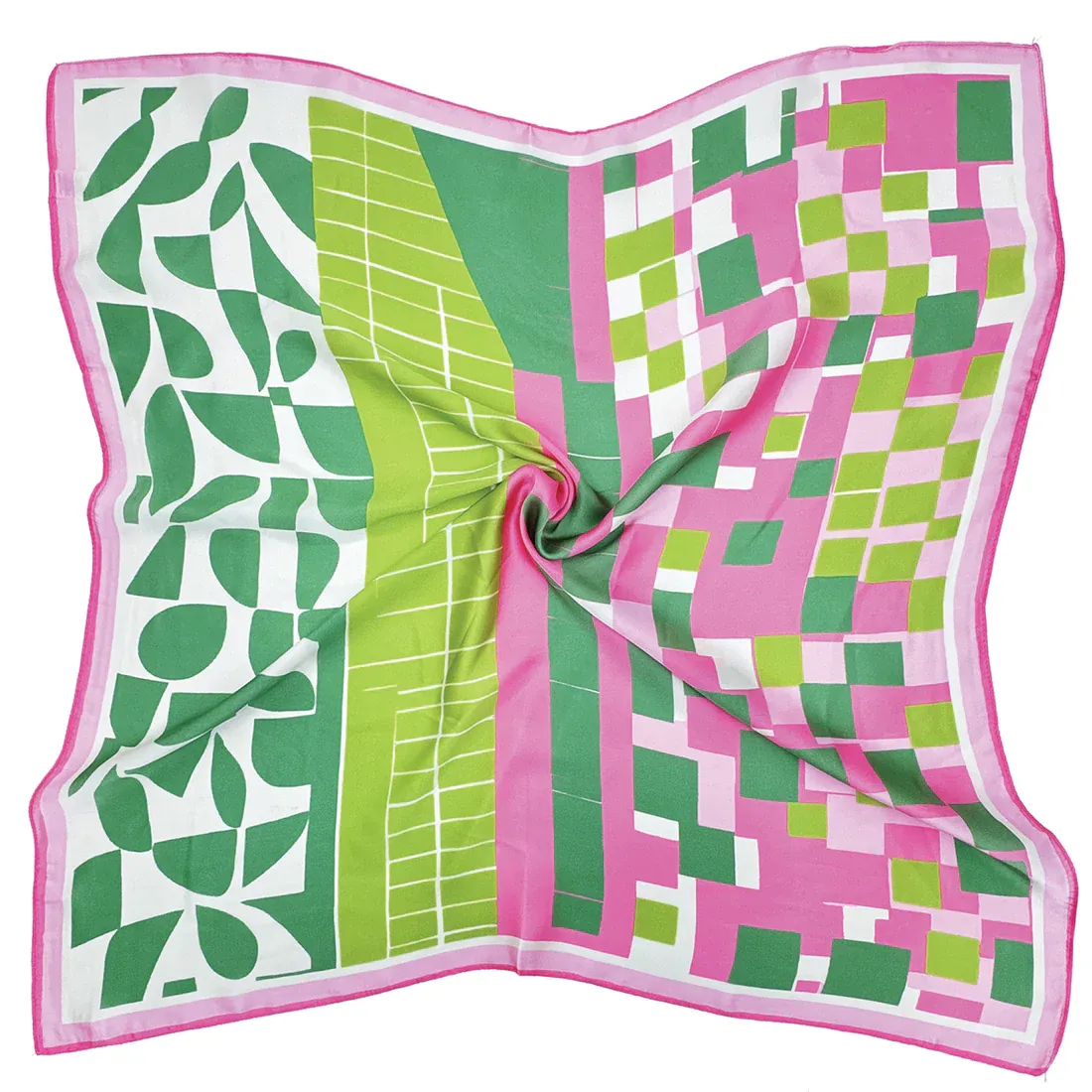 Geo Pink Square Scarf