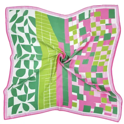 Geo Pink Square Scarf