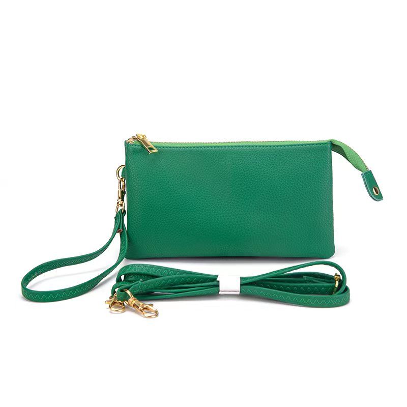 KELLY GREEN ORGANIZED WRISTLET &amp; CROSSBODY