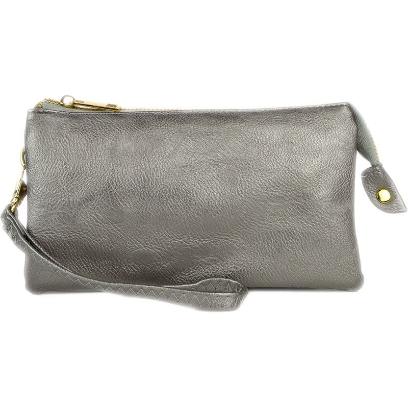 SILVER ORGANIZED WRISTLET &amp; CROSSBODY