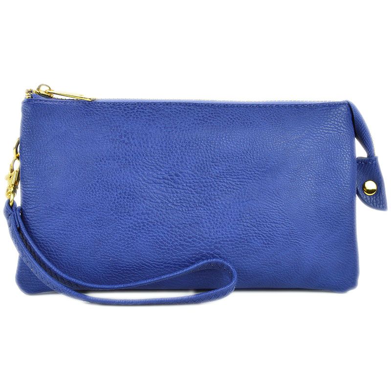 ROYAL BLUE ORGANIZED WRISTLET &amp; CROSSBODY