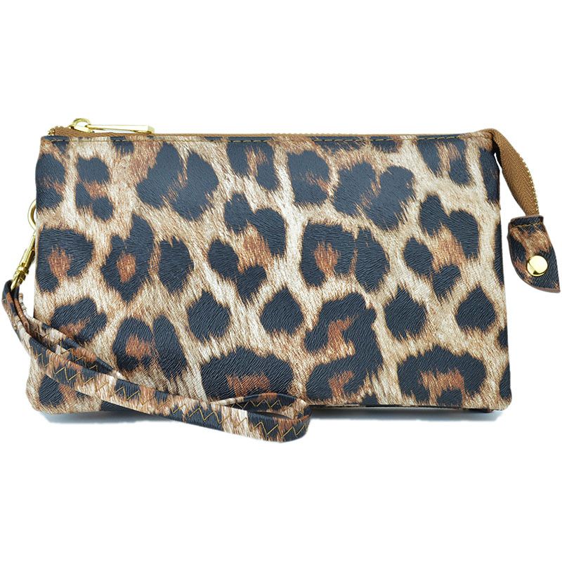 LEOPARD ORGANIZED WRISTLET &amp; CROSSBODY