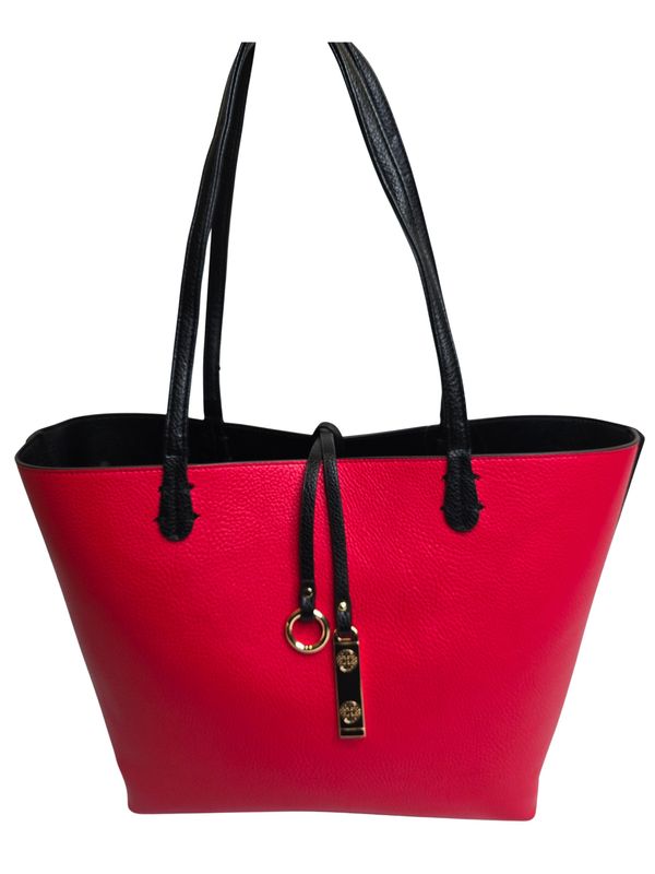 BLACK &amp; RED REVERSIBLE 2 IN 1  TOTE