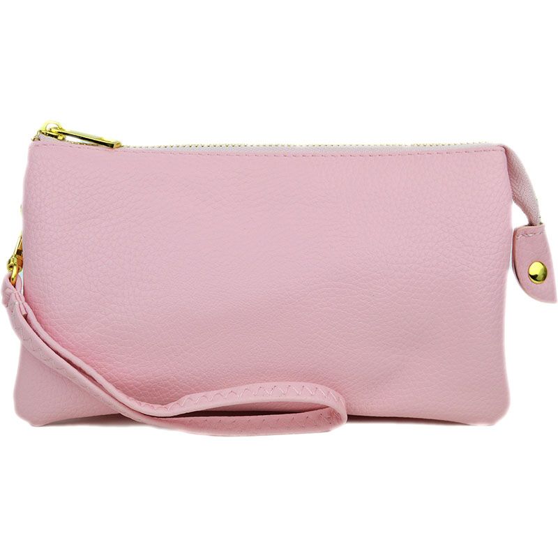 BABY PINK ORGANIZED WRISTLET &amp; CROSSBODY
