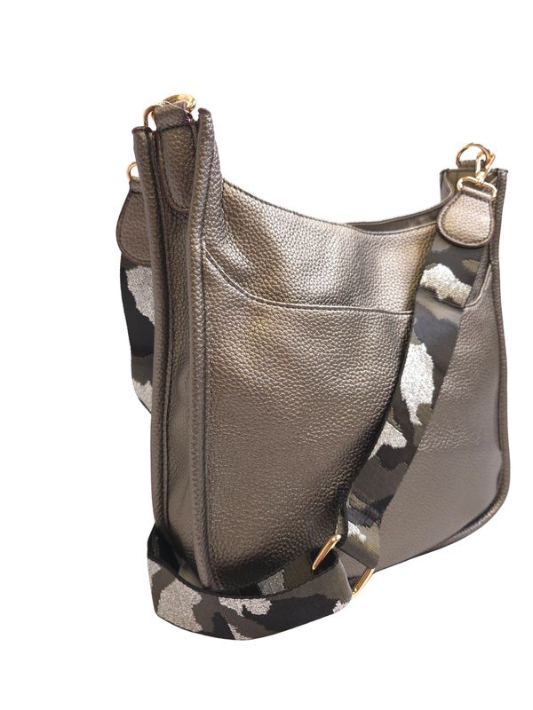 DARK PEWTER  MESSENGER w/GUITAR STRAP
