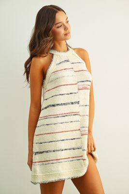 Stripe Pattern Knit Dress