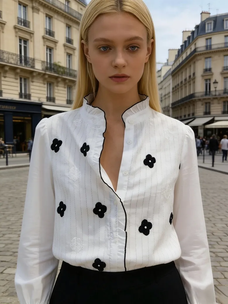 Embroidered Cotton Shirt