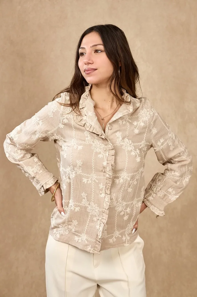 Embroidered Floral Blouse