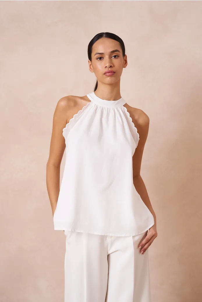 Top with Bow Neckline